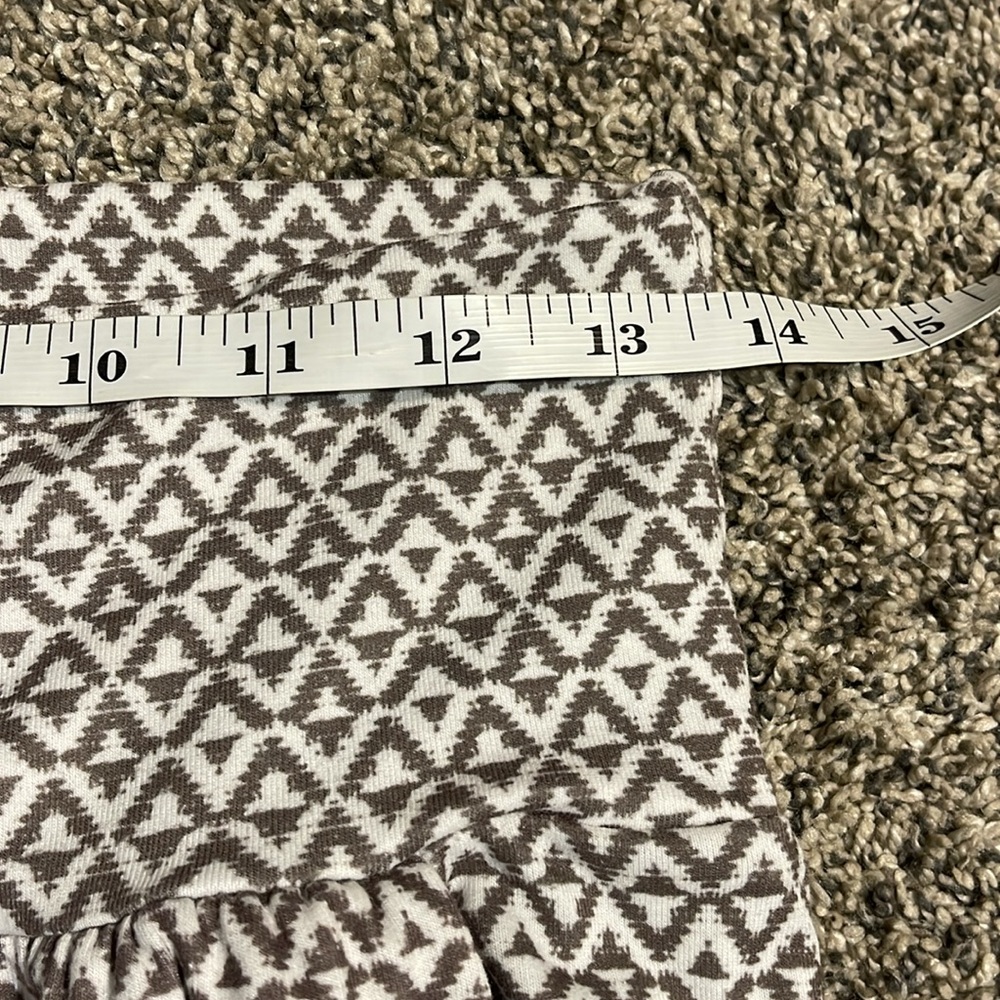 Prana Taupe & White Patterned High Rise Cropped Jogger Pants Women’s Size Small - Picture 8 of 10
